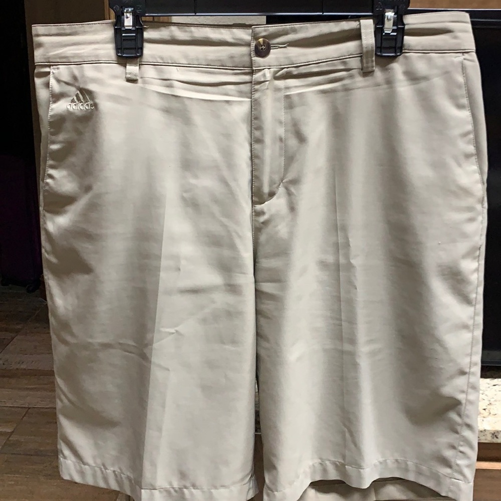 Adidas khaki climalite shorts 35